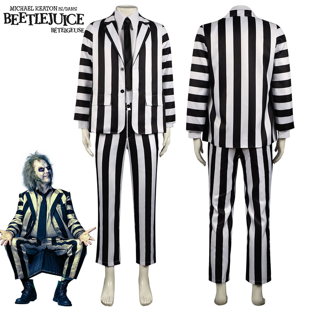 The Underworld Master Coswear Michael Keaton Stripe Suit Full Cosplay Clothing 4,980円