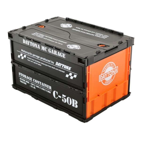 MCガレージ 折り畳みコンテナ 50L 幅530×奥行き366×高さ336 折り畳み時71 mm 23059