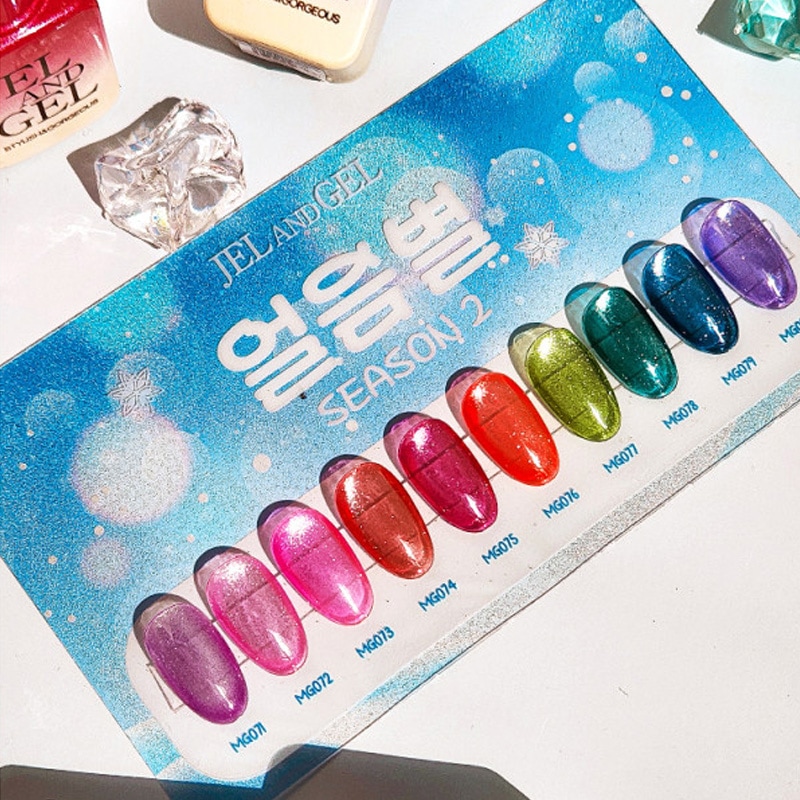 [JEL AND GEL] [ICE STAR GEL 2 ] 10色 SET- アイススターマグネットグリッターゲルネイル