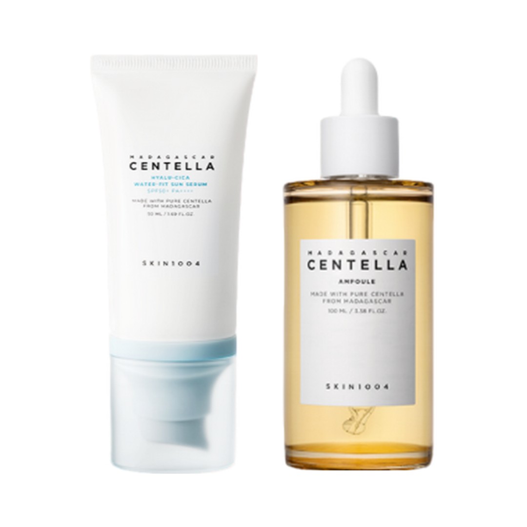 スキン天使 マダガスカルセンテラ ヒアルロ-シカウォーターフィットサンセラム50ml＋マダガスカルセンテラアンプル100mlセット