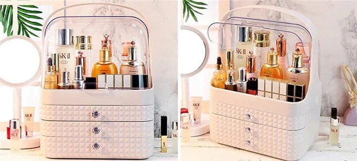 【急速出荷!】複数枚持っていて損はない メイクボックス コスメ収納 メイクアップ 小物収納 トール設計で収納力バツグン 化粧品収納 透明な 引き出し 多層 収納ケース 大容量 化粧台 4,654円