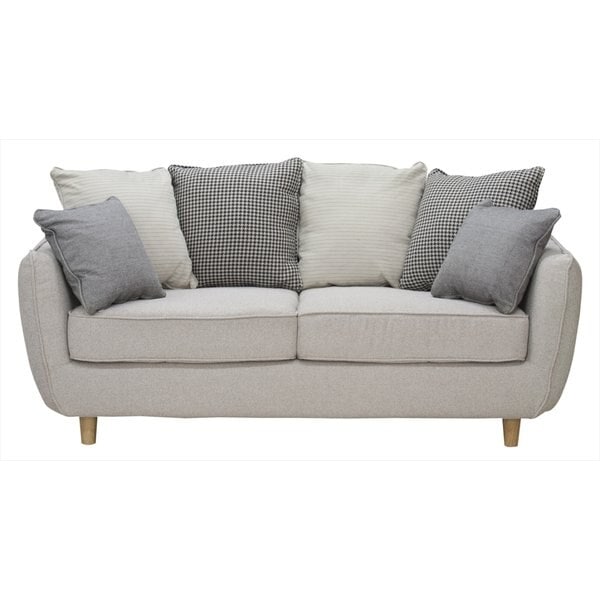 クッション6個付の北欧ナチュラルな2人掛ソファ 北欧 ナチュラル ソファ リビング