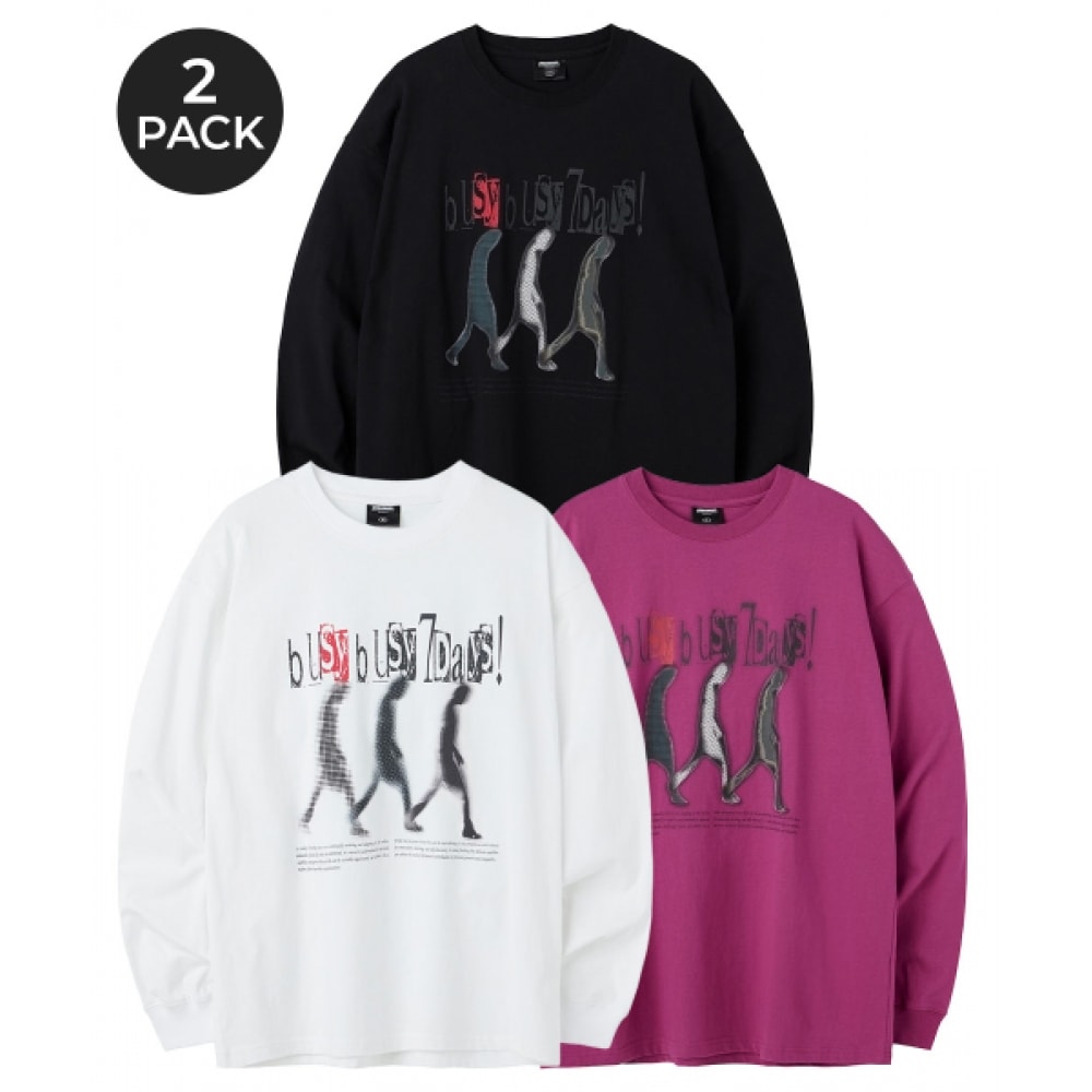 アーバネージ [2パック] ビジーウォーカーロングスリーブ（3COLOR）