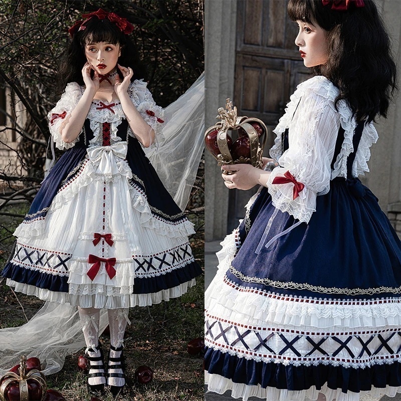 ワンピース 半袖 コスプレ白雪姫 プリンセスワンピース 花嫁 シフォン