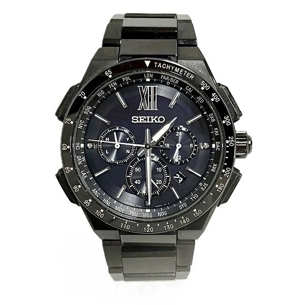 セイコー ブライツ フライトエキスパート 8B92-0AE0 電波ソーラー 腕時計 メンズ 【中古】
