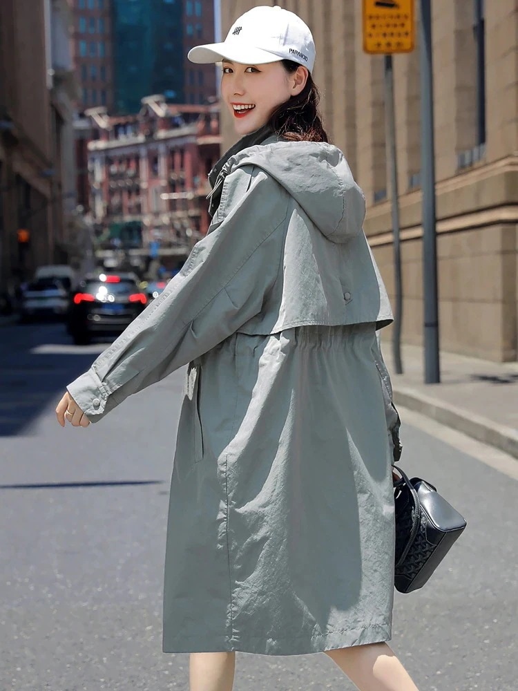 アウター ウインドブレーカー 長袖 ストレート フード付き ポケット かわいい きれいめ シンプル カジュアル おしゃれ お洒落 かっこいい ラフ 無地 10代 代 30代 レディース