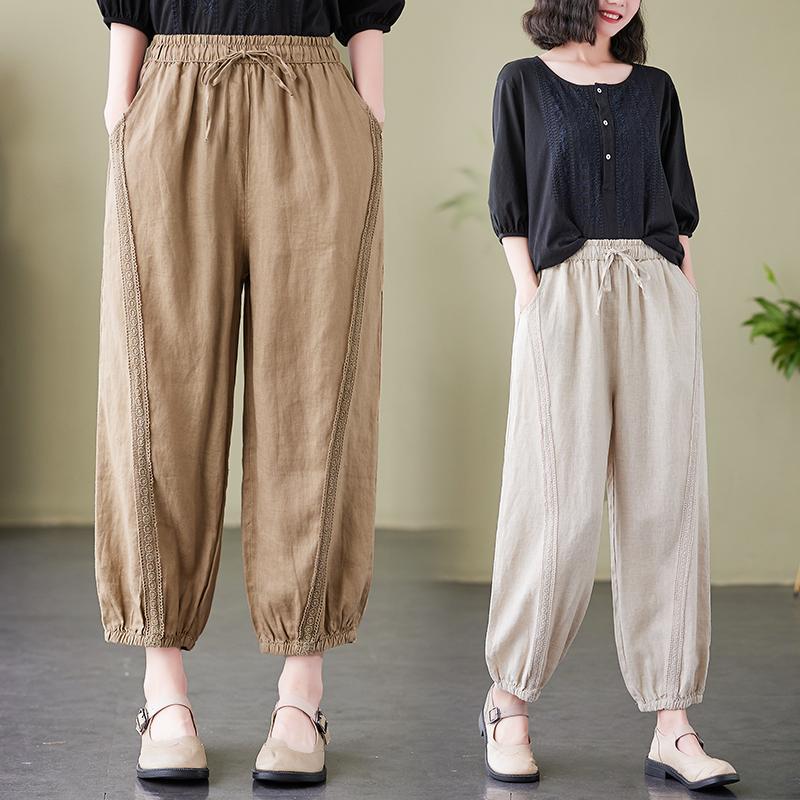 ガウチョパンツ$$かっこいい！スラックスパンツ$$プリーツワイドパンツ$$ワイドパンツ$$流行り$$垂れ感$$ フィット$$韓国$$春冬$$新作大きめサイズレディーススラックスパンツ 無地 リネンパン