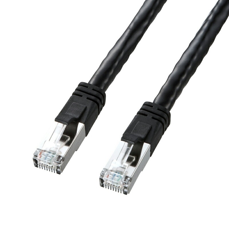 PoE CAT6LANケーブル 10m ブラック KB-T6POE-10BK
