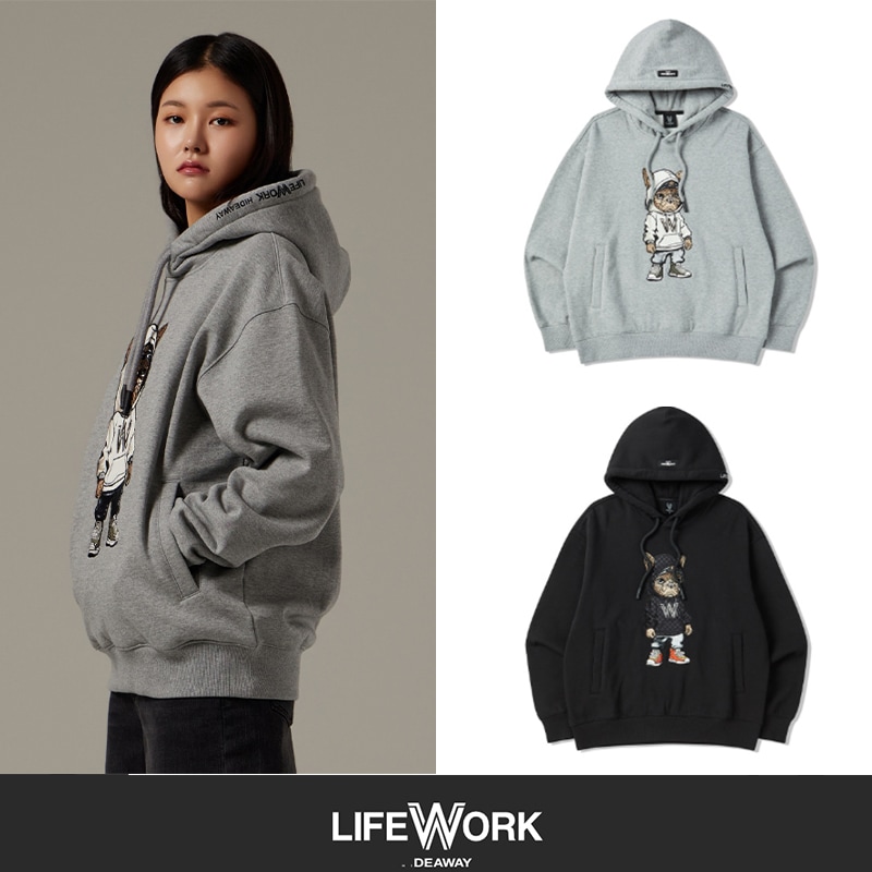 [LlFEWORK] 関税なし Beanie Hip Dog Over Hoodie ビーニーヒップドッグオーバーフード
