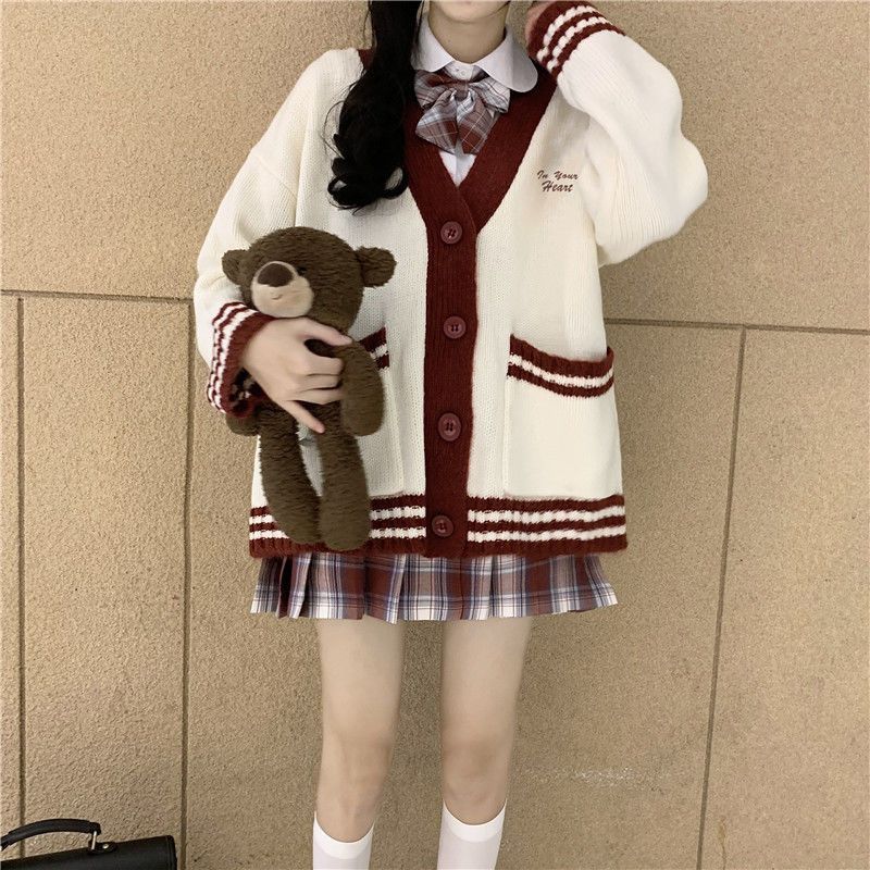 新品 カーディガン あったか！カシミヤタッチベーシックニットカーディガンニットカーディガンセーター2025 韓国ファッション JK制服ジャケット ニットカーディガンセーター