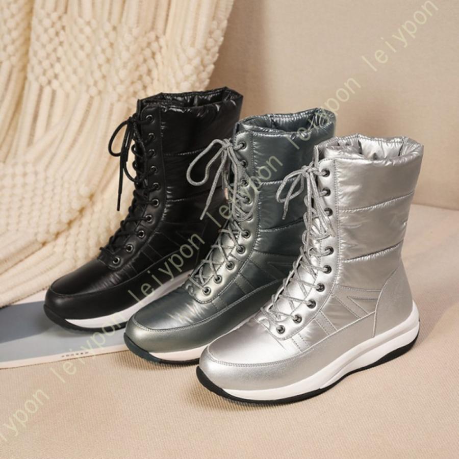 スノーブーツ 女性 レディース レースアップ ショート 黒 防寒靴 裏起毛 冬靴 冬用ブーツ 超軽量 防寒ブーツ 防滑 ショートブーツ カジュアル 雪靴 綿靴