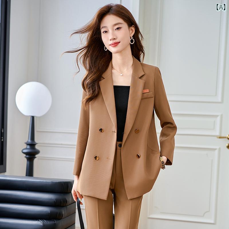 テーラード ジャケット 入学式 スタイリッシュ パンツ レディース 春秋 韓国 カジュアル 高級感 スーツジャケット 入学式 ブレザー 女性用 オフィス エレガント