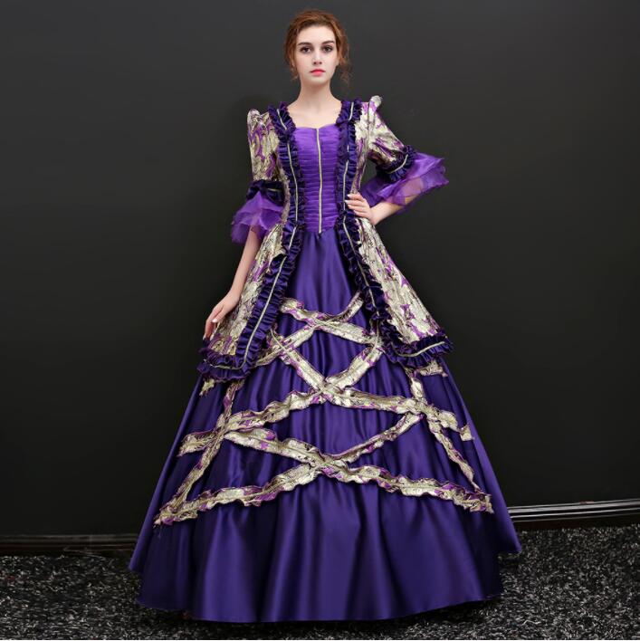 宮廷ドレス 貴婦人ドレス 可愛い 高級感 ヨーロッパ風ドレス 貴族ドレス お姫様ドレス ハロウィン クリスマス パーティードレス ステージ衣装 ロングドレス 華やか 撮影 学園祭 ドレス オペラ声楽