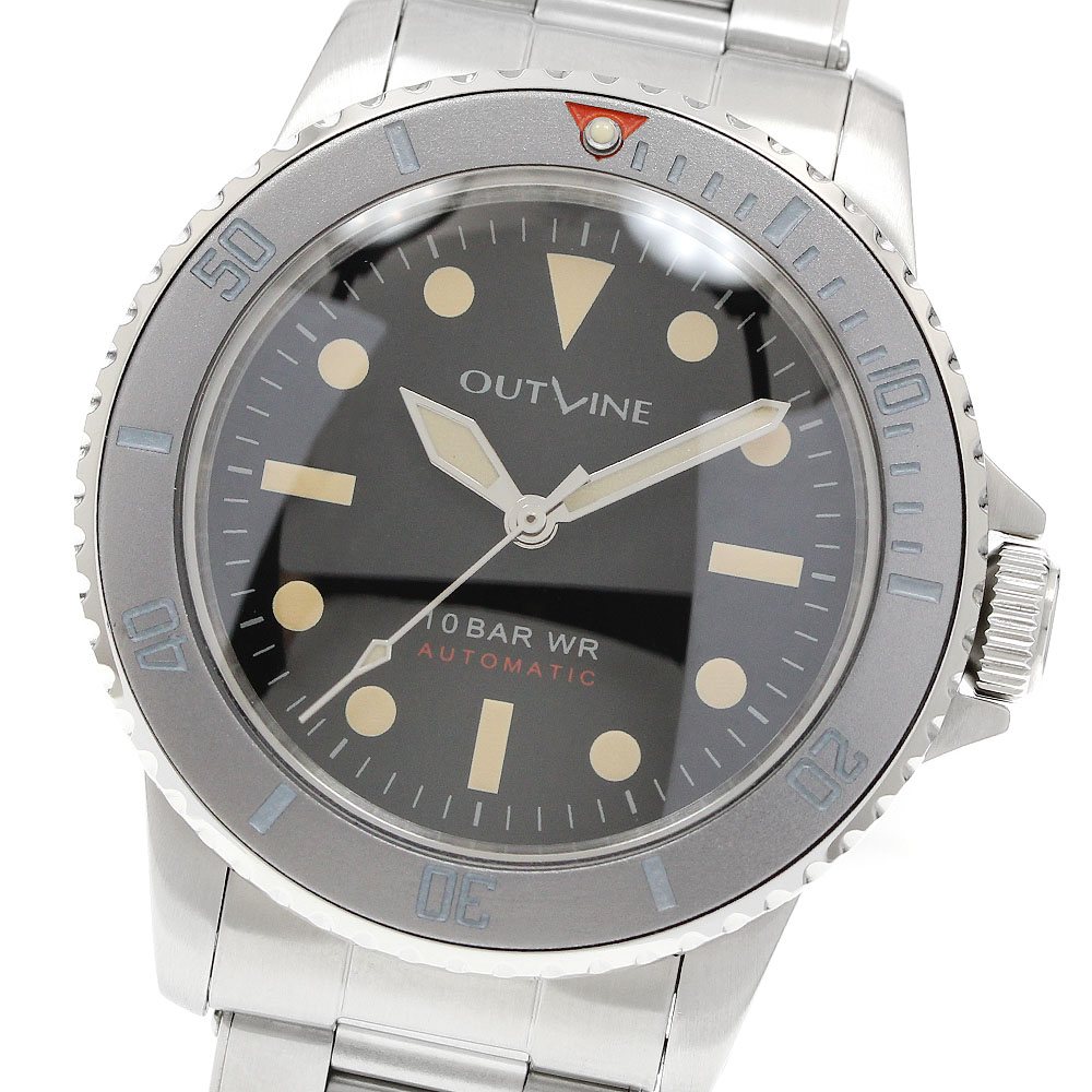アウトライン OUTLINE YK20252-3GYD1 グレーダイバー 自動巻き メンズ 美品 保証書付き_961139【中古】