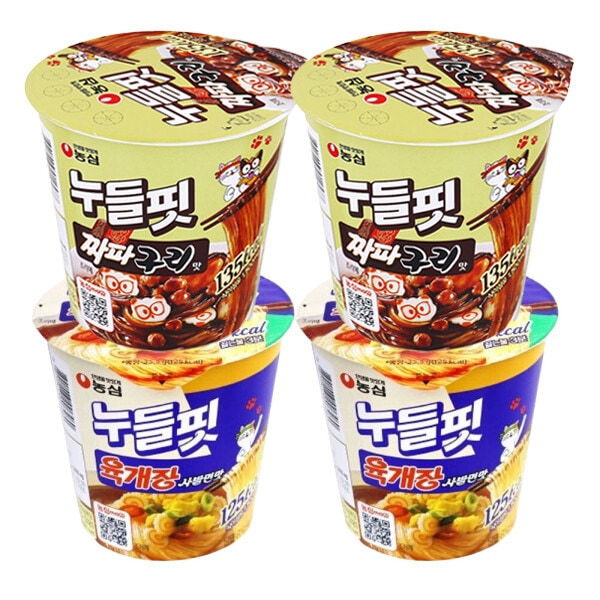 農心 ヌードルフィット ユッケジャン 鉢麺味 8個+チャパグリ味 8個(計16個) 4,696円