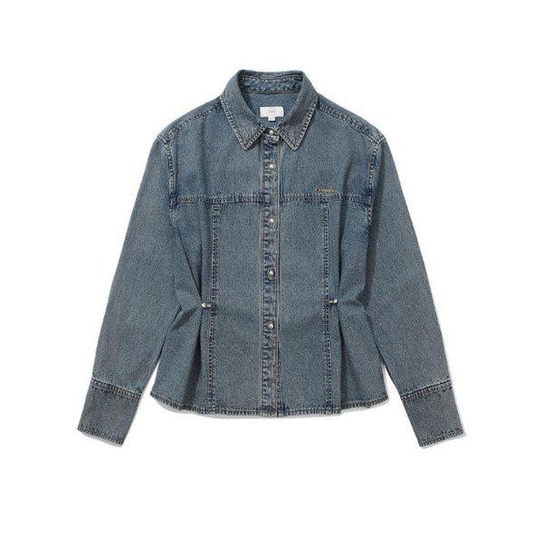 長袖Tシャツ CQK CO2403SH73-BL ウーマンツーウェイデニムシャツ ブルー 11,511円