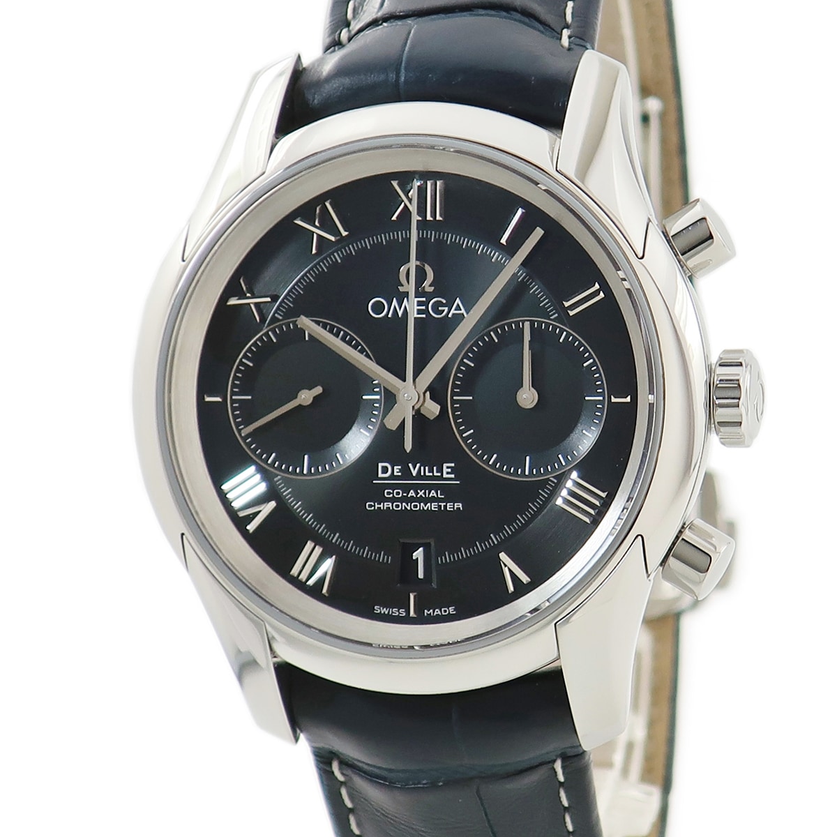 デ ヴィル CO-AXIAL クロノグラフ 431.13.42.51.01.001 自動巻き メンズ ブラック ローマン 3年保証