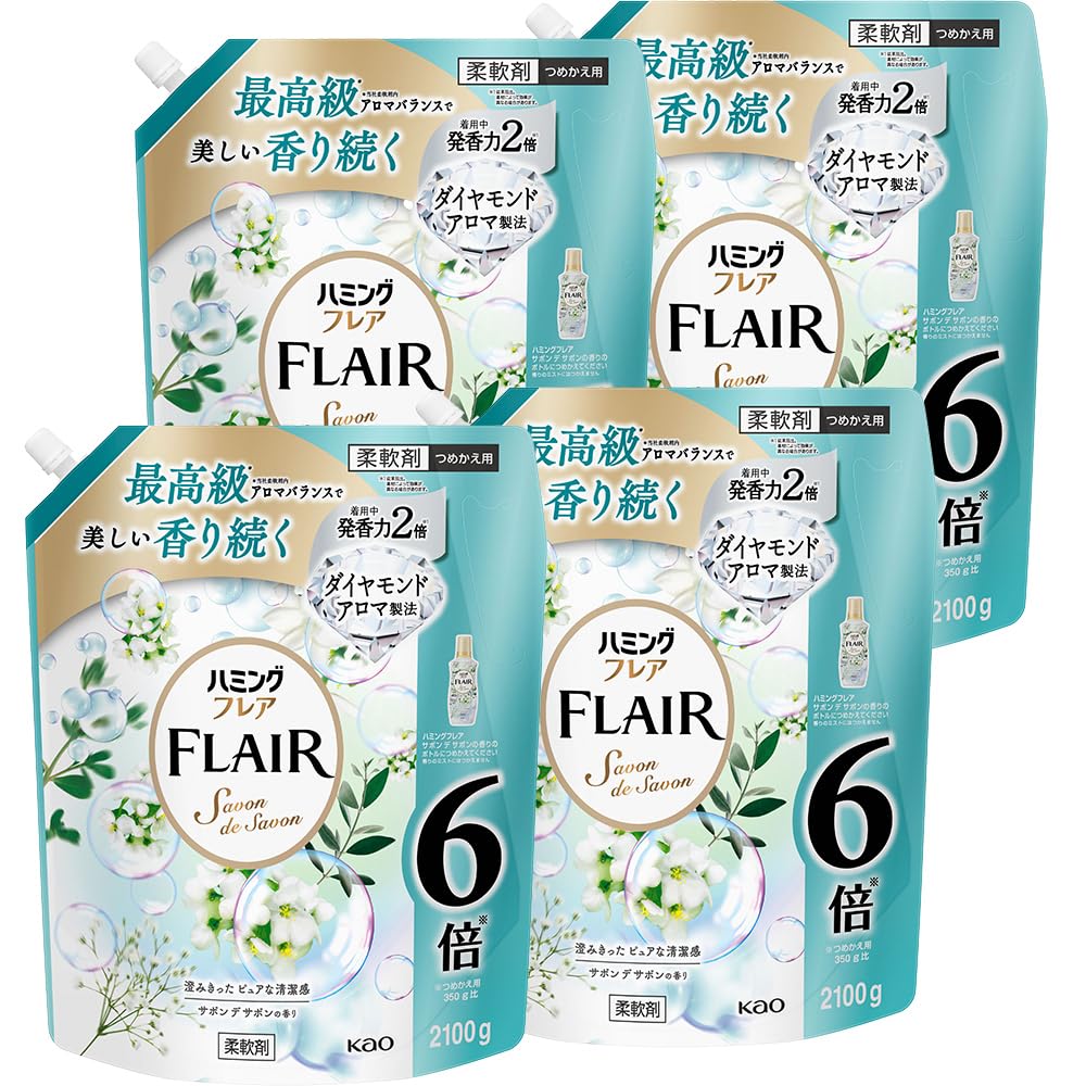 ハミング 【ケース販売】フレア サボンデサボン つめかえ大容量2100ｇ×4個