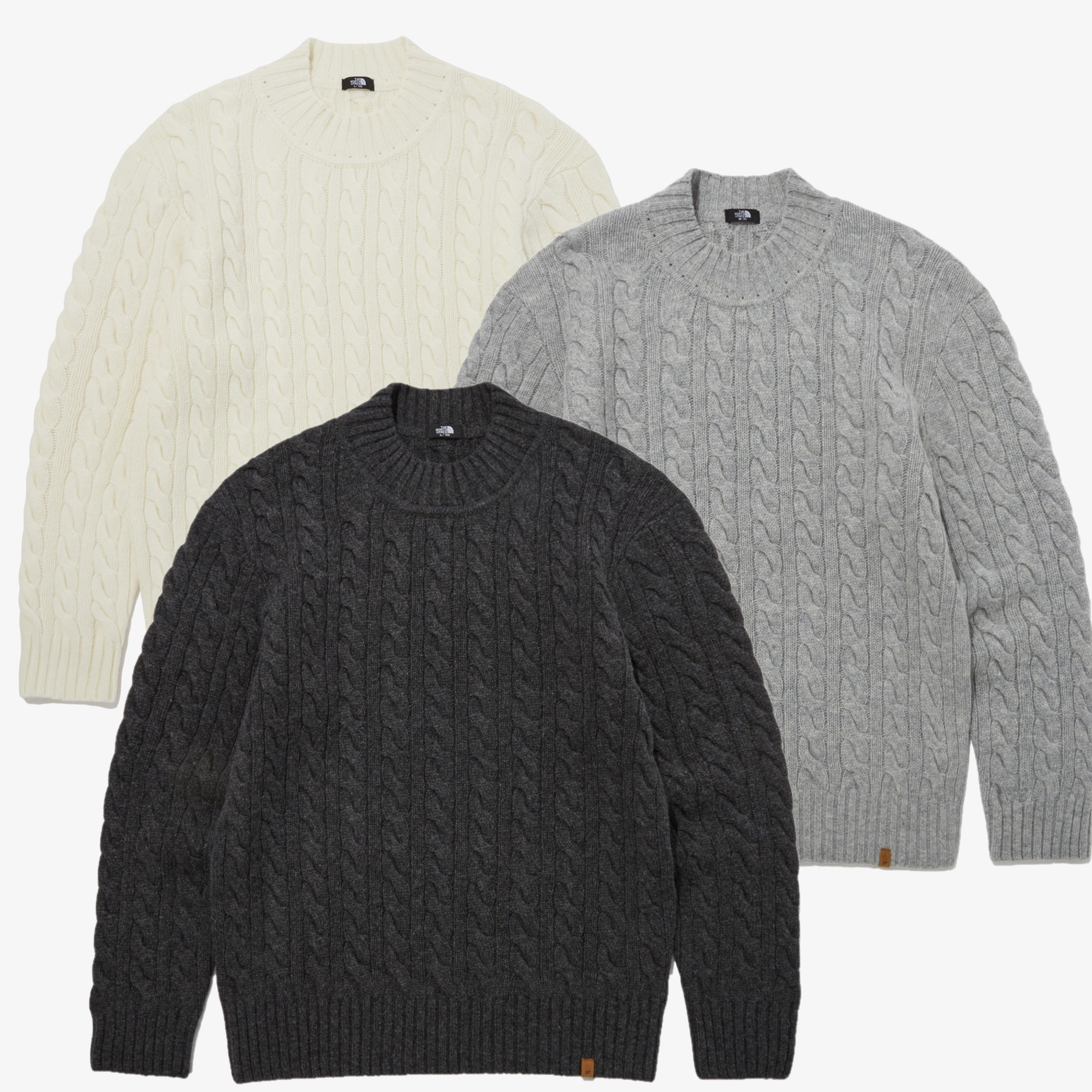 23F/W MERINO WOOL CABLE SWEATER 3色 15,054円