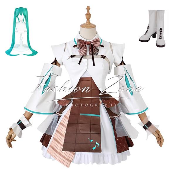 初音ミク 風 サンシャイン休暇 コスプレ衣装 ウィッグ 靴 cosplay ハロウィン 演出服 変装