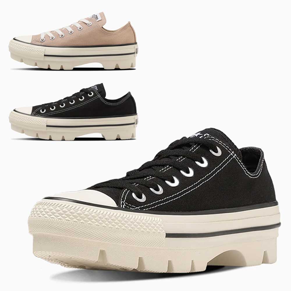 ALL STAR CHUNK OX オールスター チャンク OX スニーカー 1SE176 1SE177 レディース カジュアル 普段履き 厚底 ブラック ベージュ /DB/ST
