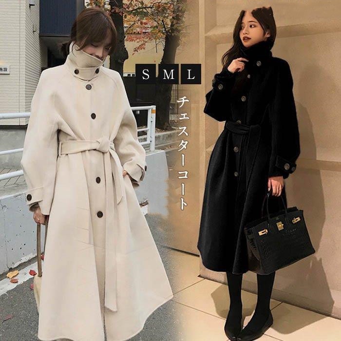 高級な質感 チェスターコート コート レディース トレンチコート アウター 冬 きれいめ ロング ロングコート シンプル コート 無地 大人 オフィス 通勤 秋 冬 大きいサイズ 5,602円
