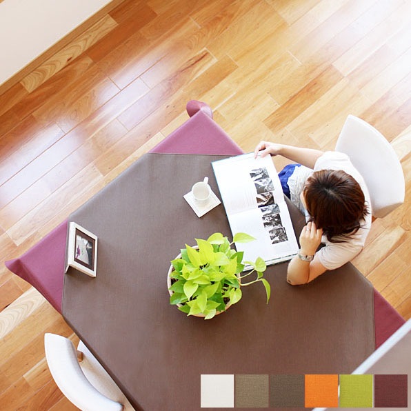 テーブルクロスLEX　タテ120cmヨコ170cm 上質な日本製 おしゃれ 撥水 長方形 無地