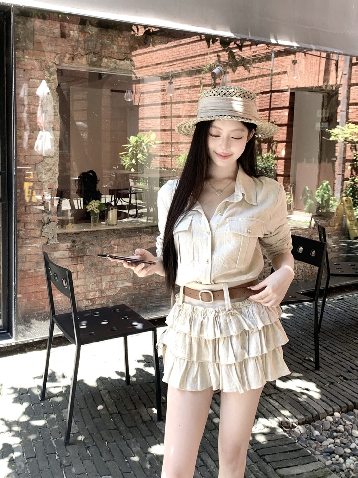 コッチェラリネンシャツセットアップ