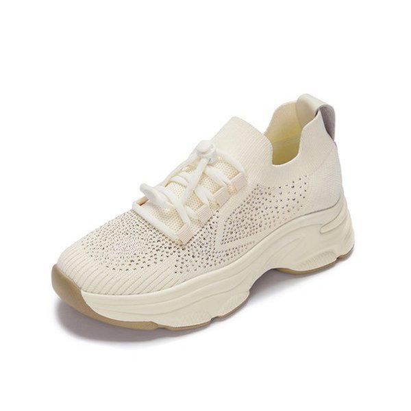 M.コールマン スパークリングニットスニーカー ライトベージュ 516323309YQ