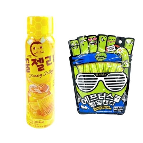 絞って食べる蜂蜜ゼリー ハチミツの味 12個+アフタースクールポッピング キャンディー サゼリー