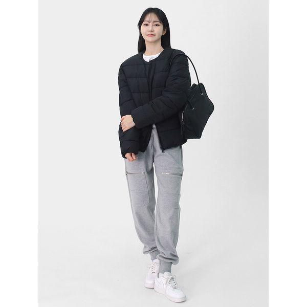 女性起毛ポケットカーゴジョガーパンツLSJP005_P411420055