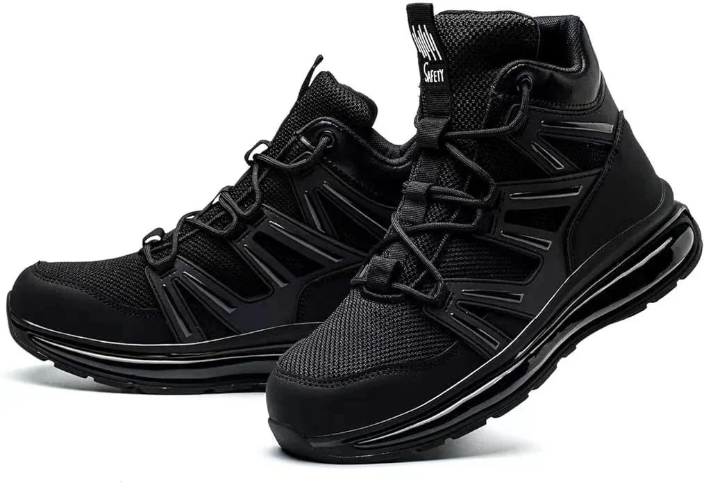 【1つ買うと1つ無料】安全靴 ハイカット メンズ 作業靴 鋼先芯 ブーツ おしゃれ あんぜん靴 耐滑 軽量 エアクッション セーフティシューズ 通気 滑り止 鋼先芯 スニーカー2