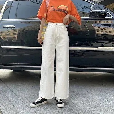 デニムパンツ 春 韓国 ジーンズがしている ズボン本 女 ハイウエスト やせて見える キャリーバッグデニムパンツ かっこいい！スラックスパンツ