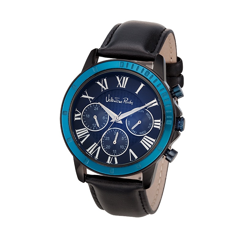 VR6510A-BLBK mens leather watch