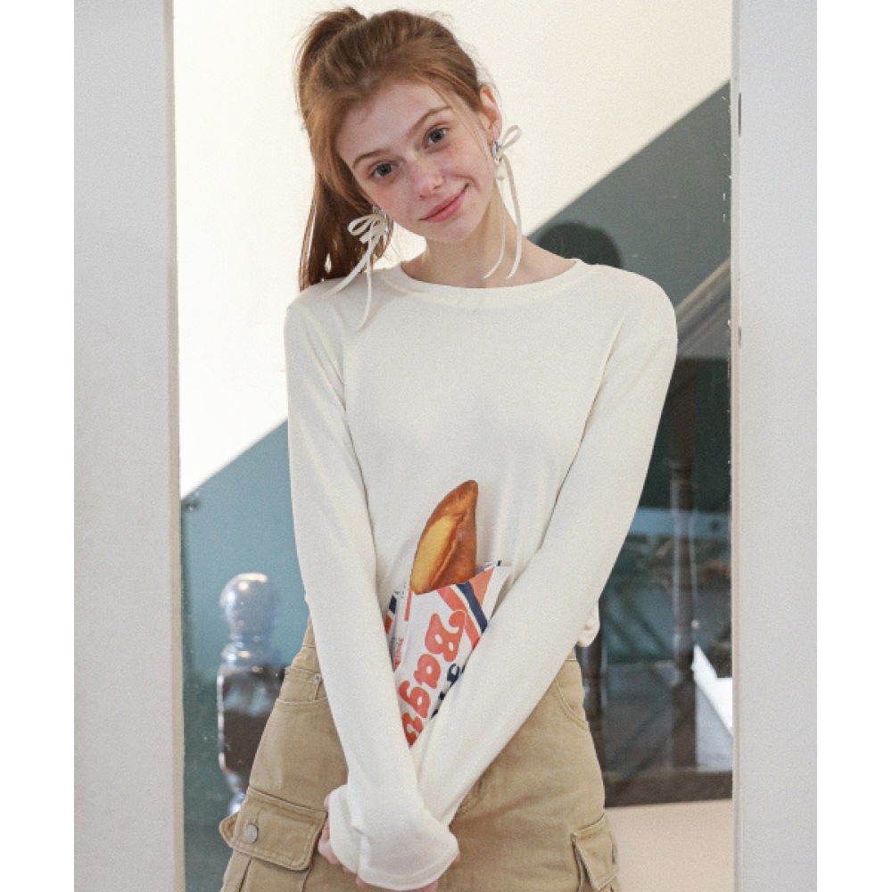 LOSSYROW ロッシースリムロングスリーブクリーム