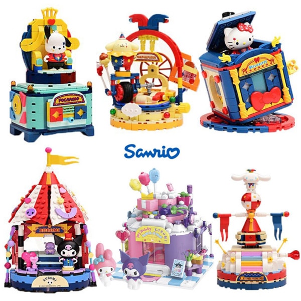 サンリオ 動くサーカス ブロックシリーズ クロミポンプリン シナモロール ポッチャコ マイメロディ キティ 愛着 人形 ブロック