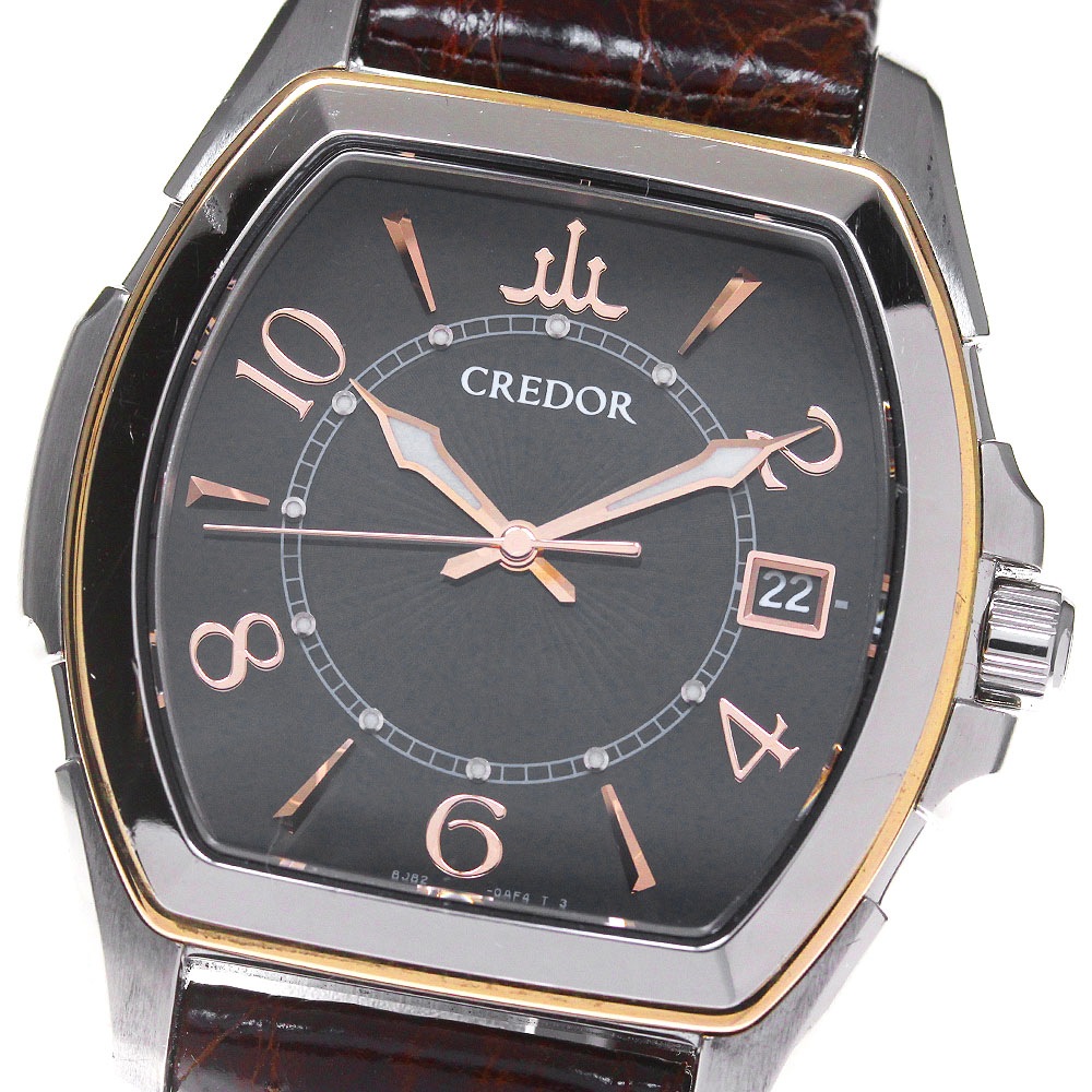 セイコー SEIKO 8J82-0AE0/GCAX970 クレドール デイト クォーツ メンズ _864718【中古】