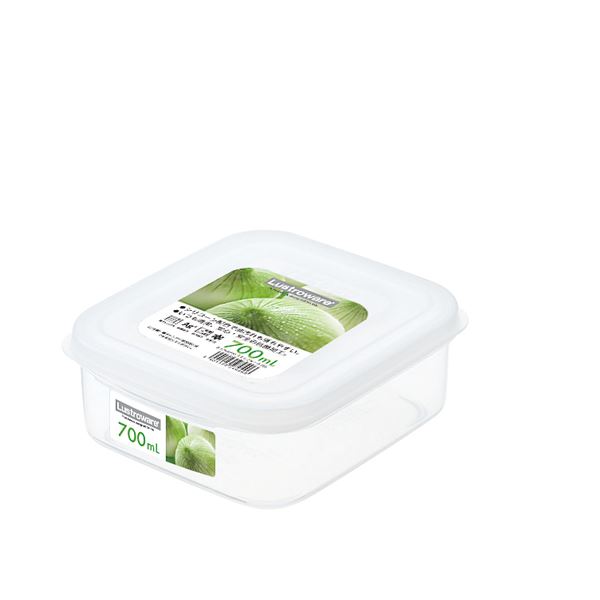 (まとめ) 保存容器 フードストッカー 約幅12.8cm Mサイズ スクエア型 80個セット 抗菌 電子レンジ可 スナックケース キッチン