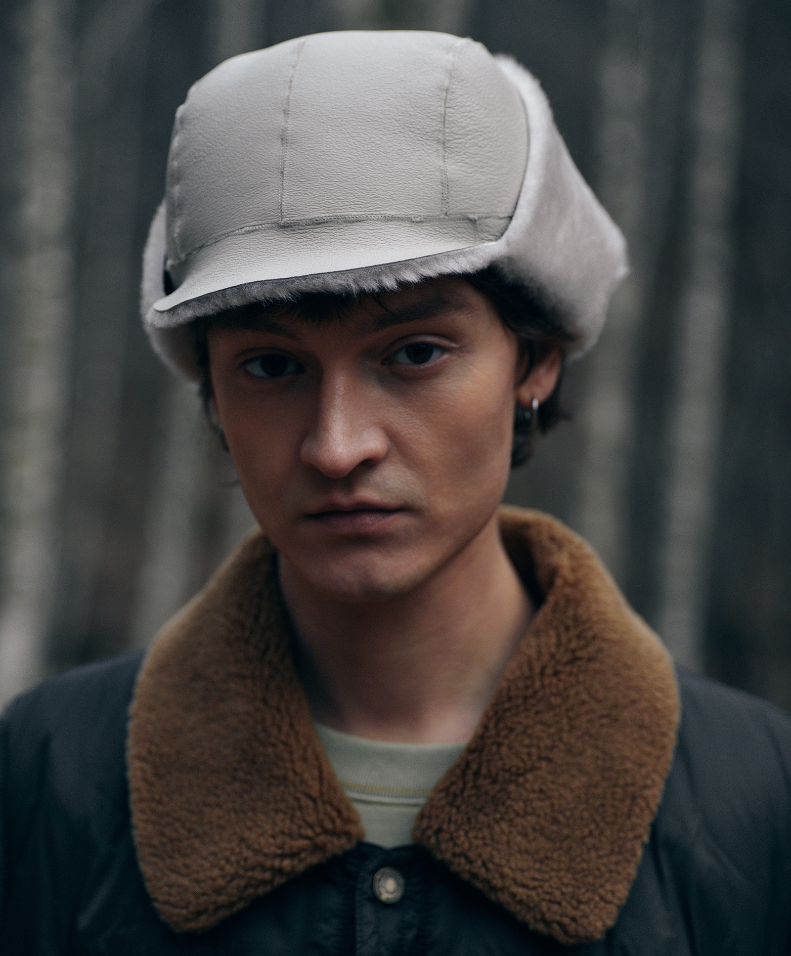 MOUTON FUR REVERSIBLE HAT [LIGHT BEIGE]