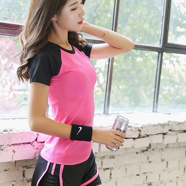 22ヨガ服レディーススーツ22年夏新しいジム速乾性ツーピーススポーツ半袖tシャツフィットネス フィットネス ヨガトップス ファッションデザイナー Vivalafocaccia Com