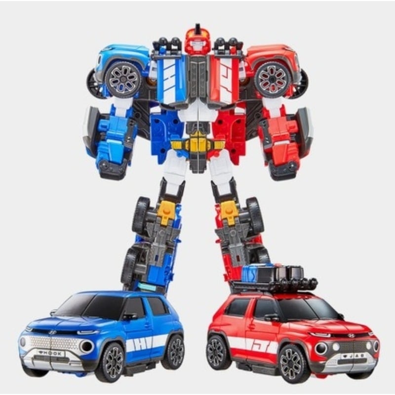 トボット/TOBOT/ツインパンチ/ブルーフック&レッドジャブ/二種ロボット/二段合体ロボット/自動車変身/変身ロボット/韓国ロボット/Twin Punch/2024/新型/韓国正品