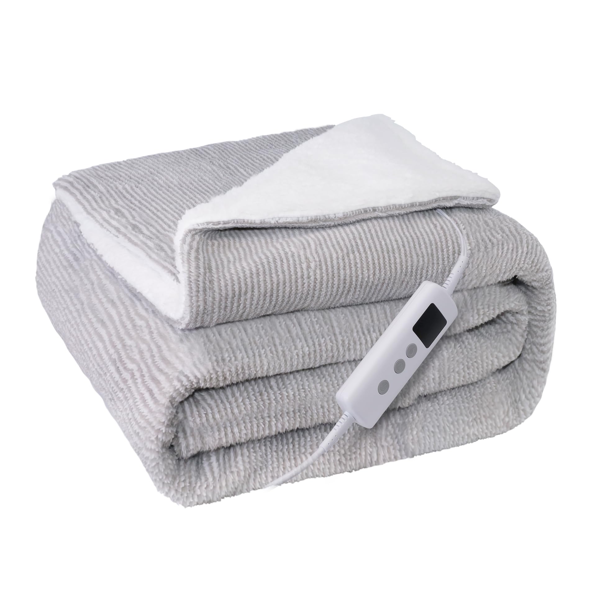 Ilake 電気毛布 敷き 190X130CM 【2024業界新電気掛け布団】 厚手生地 洗える 掛け電気毛布 2-8時間タイマー付き 6段階温度調節 ダニ退治 過熱保護 省エネ 防寒対策 節電 暖房