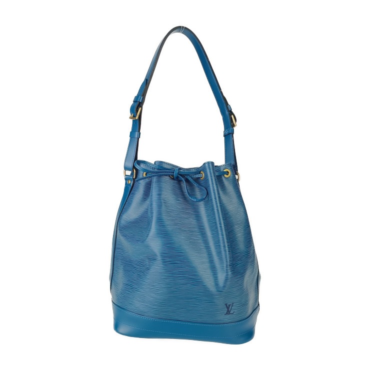 ショルダーバッグ ノエ M44005 トレドブルー ゴールド金具 エピレザー レディース 巾着型【本物保証】