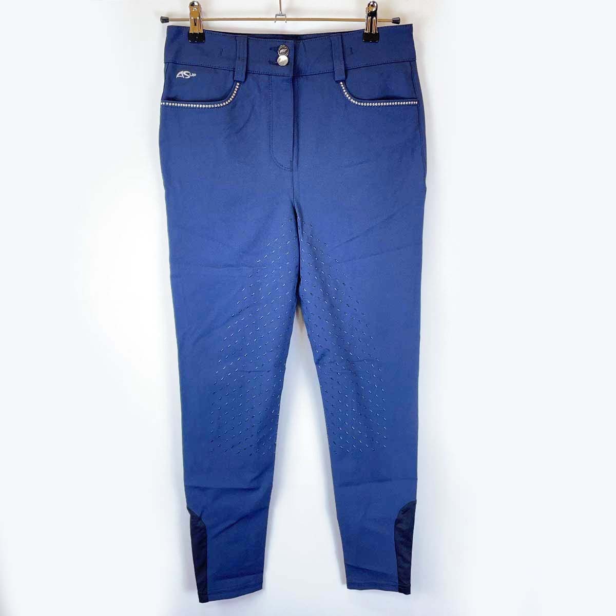 【中古・未使用品】Anna Scarpati アナスカルパティ キュロット パンツ SASSA フルグリップ 42 ネイビー レディース 乗馬 馬術 乗馬ズボン
