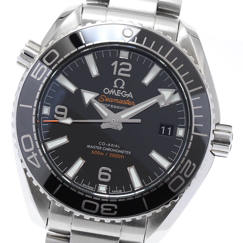 オメガ OMEGA 215.30.40.20.01.001 シーマスター プラネットオーシャン デイト 自動巻き メンズ 保証書付き_890465【中古】