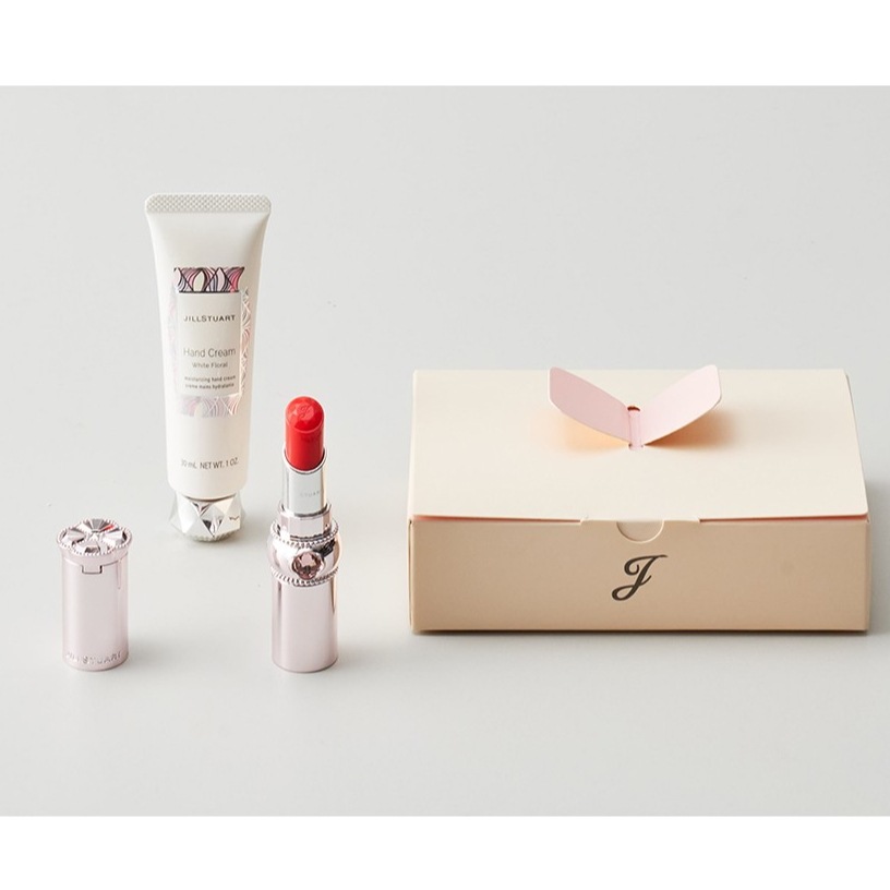 NEW 限定販売 JILL STUART [ジルスチュアートビューティー]リップグローセラムナイト04 ＆ハンドクリームミルクティーブレンドギフトセット 4,930円