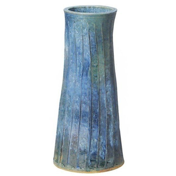 青窯変ソギ花入 17号　（信楽焼き・花瓶・花入れ・花器・壺・壷・一輪挿し・フラワーベース・B006-11)