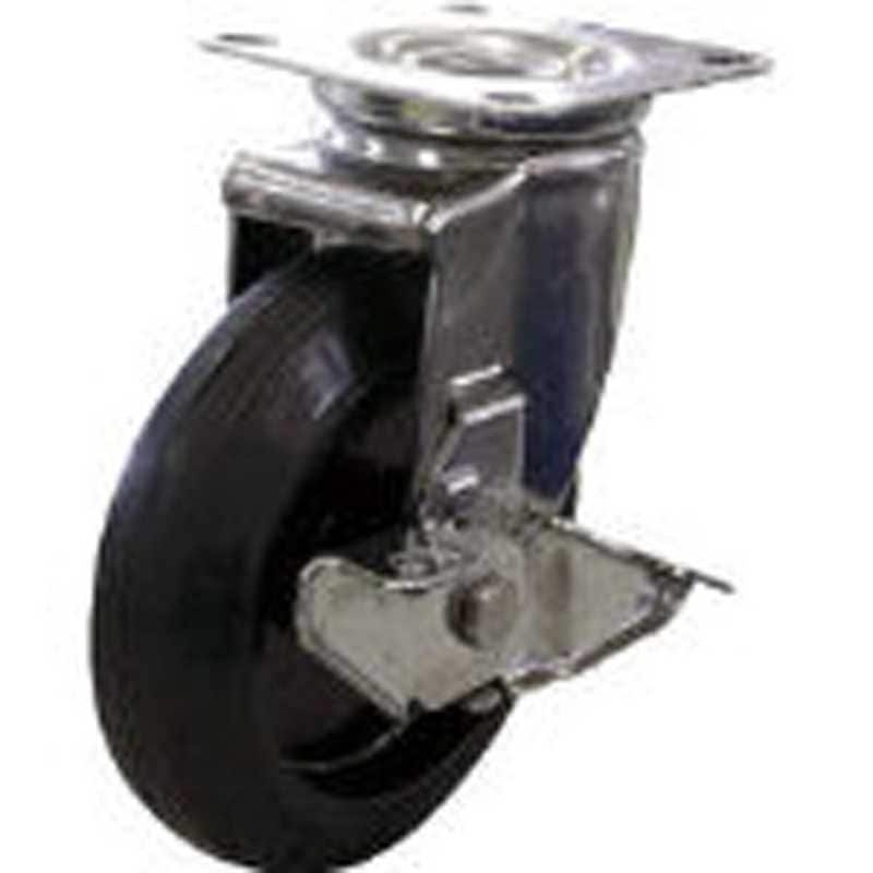 ユーエイキャスター　ステンレスキャスターシングルS付自在車 150径ナイロンホイルゴム車輪　SUSNRJ150S 7,003円