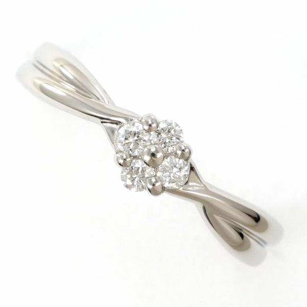 PT900 プラチナ リング 指輪 11.5号 ダイヤ 0.10 ジュエリー 中古