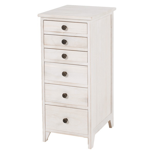 シャビーウッドファニチャー スリムチェスト MCH-6270AW メーカー直送